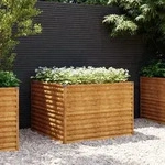 vidaXL Hochbeet 100x100x69 cm Cortenstahl