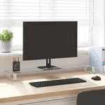 vidaXL Monitorst&auml;nder Wei&szlig; 100x20x8 cm Hartglas und Metall
