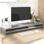 vidaXL Monitorst&auml;nder Grau Sonoma 100x24x13 cm Holzwerkstoff