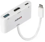 Lindy 43340 USB-Grafikadapter 3840 x 2160 Pixel Wei&szlig; Multimedia-Technik Konverter