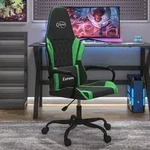 vidaXL Gaming-Stuhl mit Massagefunktion Schwarz und Gr&uuml;n Kunstleder