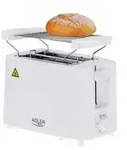 Adler AD 3223 2-Scheiben-Toaster mit Br&ouml;tchenaufsatz mit 6 Studen - Wei&szlig;