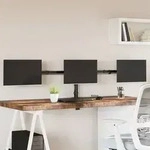 vidaXL Tischhalterung f&uuml;r 3 Monitore Schwarz Stahl VESA 75/100 mm