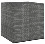 vidaXL Garten-Kissenbox PE Rattan 100x97,5x104 cm Grau