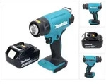 Makita DHG 180 G1 Akku Hei&szlig;luftgebl&auml;se 18 V 550 &deg;C + 1x Akku 6,0 Ah - ohne