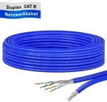 hb-digital CAT 8 Kabel Duplex Verlegekabel max. 2000 MHz S/FTP AWG22 LSZH blau
