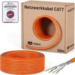 hb-digital CAT7 Kabel 50m Simplex Installationskabel Datenkabel max. 1000 MHz S/FTP