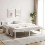 vidaXL Seniorenbett Wei&szlig; 180x200 cm Massivholz Kiefer