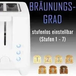 Clatronic TA 3801W Toaster Wei&szlig;