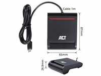 ACT AC6020 Smart-Card-Lesegerät Indoor USB USB 2.0 Schwarz (AC6020)