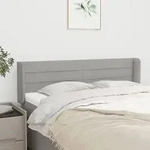 vidaXL Kopfteil mit Ohren Hellgrau 147x16x78/88 cm Stoff