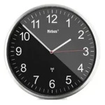 Mebus 19578, Wand, Mechanische Uhr, Rund, Schwarz, Metallisch, Metall, Modern