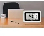 geemarc Funk-Wanduhr/ Tischuhr mit Kalender, wei&szlig;