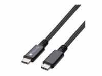 Techly USB 4 Gen 3 Type-C Cable M/M E-Mark 8K 40Gbps 100W PD 0.8m 0,8 m Schwarz