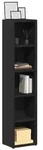 vidaXL CD-Regale 2 Stk. Schwarz 21x16x93,5 cm Holzwerkstoff