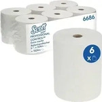 Rollenhandtuch 6686 1-lagig,gepr&auml;gt wei&szlig; L200xB198ca.mm 6 T&uuml;cher/VE SCOTT