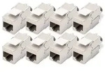 DIGITUS CAT 6A Keystone Modul, geschirmt, werkzeugfreier Montageanschluss - 8 Stk.