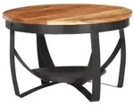 vidaXL Couchtisch &Oslash;68x43 cm Massivholz Akazie