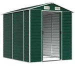 vidaXL Ger&auml;tehaus Gr&uuml;n 191x215x198 cm Verzinkter Stahl