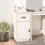 vidaXL Schreibtisch-Schrank Wei&szlig; 40x50x75 cm Massivholz Kiefer