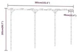 vidaXL Pergola Bambus 385x40x205 cm