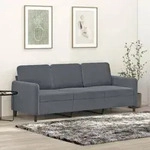 vidaXL 3-Sitzer-Sofa Dunkelgrau 180 cm Samt