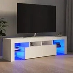 vidaXL TV-Schrank mit LED-Beleuchtung Wei&szlig; 140x36,5x40 cm
