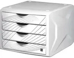 "helit Schubladenbox "the chameleon", Dekor white queen"