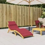 vidaXL Sonnenliegen-Auflage Weinrot 186x58x4 cm Oxford-Gewebe