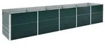 vidaXL Garten-Hochbeet Verzinkter Stahl 400&times;80&times;77 cm Gr&uuml;n