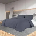 vidaXL Bettw&auml;sche-Set Anthrazit 260x240 cm Baumwolle