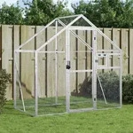 vidaXL Voliere Silbern 179x100x185 cm Aluminium