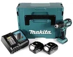 Makita DDF 459 RMJ Akku Bohrschrauber 18V 45Nm im Makpac + 2x 4,0 Ah Akku +