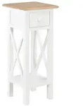 vidaXL Beistelltisch Wei&szlig; 27 x 27 x 65,5 cm Holz