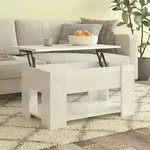 vidaXL Couchtisch Hochglanz-Wei&szlig; 79x49x41 cm Holzwerkstoff
