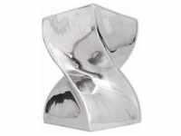 vidaXL Hocker/Beistelltisch Verdrehte Form Silbern Aluminium