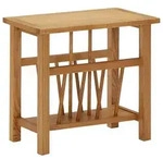 vidaXL Zeitungstisch 45x27x42 cm Eiche Massivholz