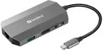 SANDBERG USB-C 6-in1 Travel Dock - Dockingstation