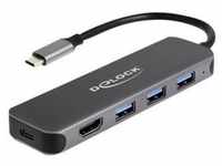 Delock 3 Port USB Hub und 4K HDMI Ausgang mit Type-C Digital/Daten