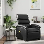 vidaXL Massagesessel Schwarz Kunstleder