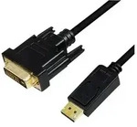 Logilink DisplayPort-Kabel DP 1.2 zu DVI 1.2 2,0m schwarz Multimedia-Technik