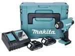 Makita DHG 180 RAJ Akku Hei&szlig;luftgebl&auml;se 18 V 550 &deg;C + 2x Akku 2,0 Ah + Ladeger&auml;t