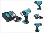 Makita DHG 180 RF1 Akku Hei&szlig;luftgebl&auml;se 18 V 550 &deg;C + 1x Akku 3,0 Ah +...
