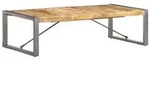 vidaXL Couchtisch 140x70x40 cm Raues Mangoholz