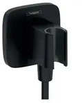 hansgrohe FixFit Q raccord mural avec support de douche, noir mat