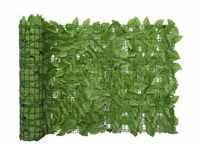 vidaXL Balkon-Sichtschutz mit Grünen Blättern 600x75 cm