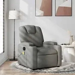 vidaXL Massagesessel Dunkelgrau Stoff