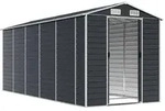 vidaXL Ger&auml;tehaus Anthrazit 191x470x198 cm Verzinkter Stahl