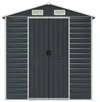 vidaXL Ger&auml;tehaus Anthrazit 191x555x198 cm Verzinkter Stahl