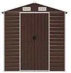 vidaXL Ger&auml;tehaus Braun 191x385x198 cm Verzinkter Stahl